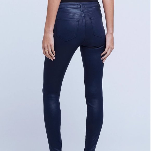 L'AGENCE Marguerite Coated Jean Navy Size 25 - Picture 2 of 5
